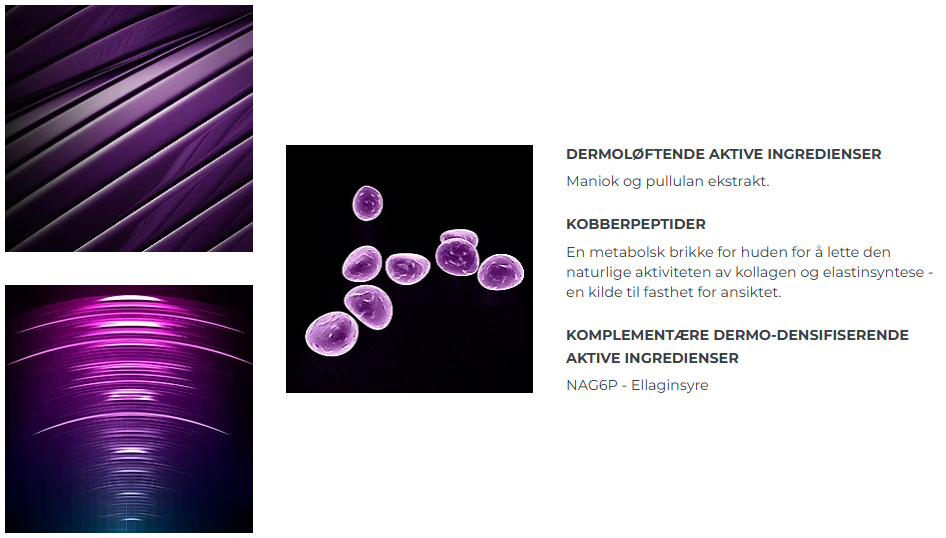 Dermo-løftende, kobberpeptider og dermo-densifiserende