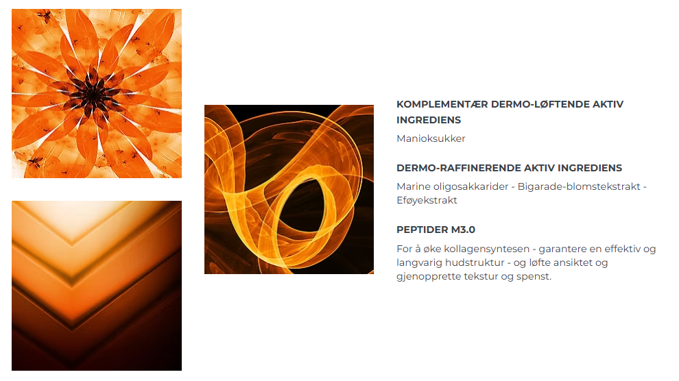 Dermo-løftende, Dermo-raffinerede og peptider
