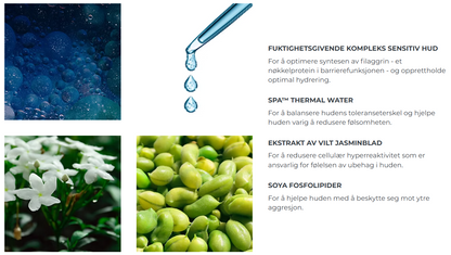 Fuktighetsgivende kompleks, Spa thermal vann, jasminblad ekstrakt, soya fosfolipider