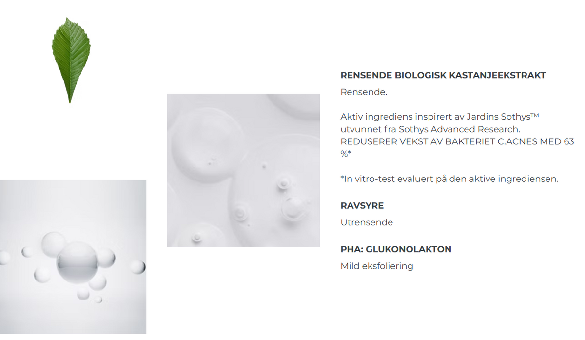 Kastanjeekstrakt, Ravsyre og PHA: Glukonolakton